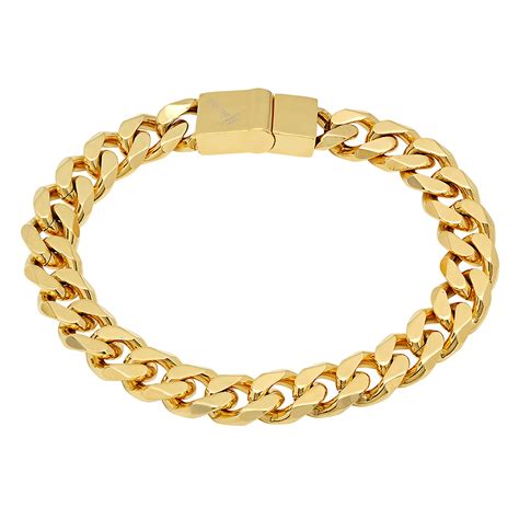 18k Gold Plated Cuban Bracelet Hmy Touch Of Modern