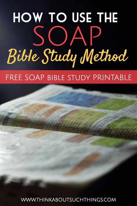 Soap Bible Study Think About Such Things