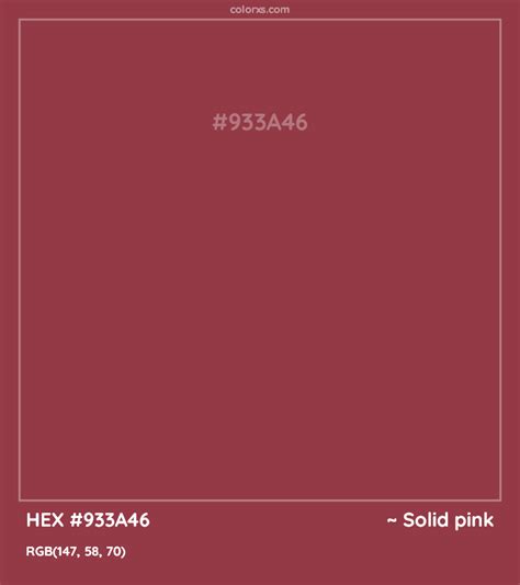 Hex 933a46 Color Name Color Code And Palettes