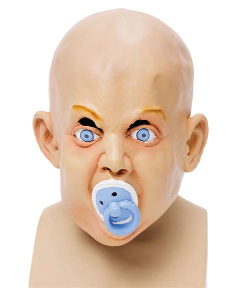 Baby Dummy Mask Halloween Horror Scary Creepy Adults Fancy Dress Mens