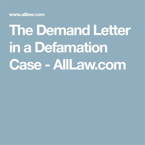 Instead, the definition of defamation is to be found in malaysian case law and the english common law. The Demand Letter in a Defamation Case | Defamation ...