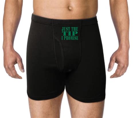 Just The Tip I Promise Funny Mens Underwear Gift For Him Etsy
