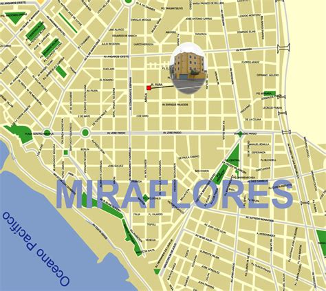 Mapas Del Distrito De Miraflores En Lima Perú