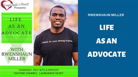 Discover new books on goodreads. Life As An Advocate with Rwenshaun Miller Livestream # ...