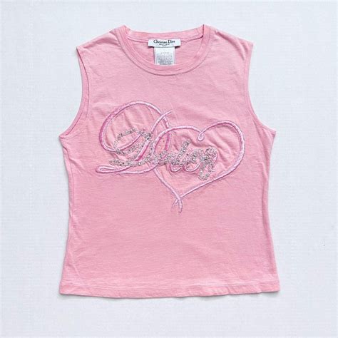 christian dior “diorling” pink tank top 🤍 free depop clothes dream clothes fashion