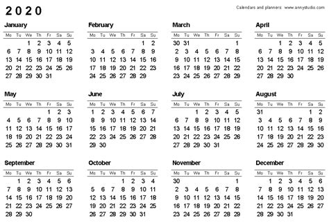 printable calendars  planners