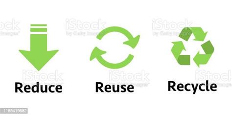 Drei Verschiedene Zeichen Reduzieren Wiederverwenden Recyceln