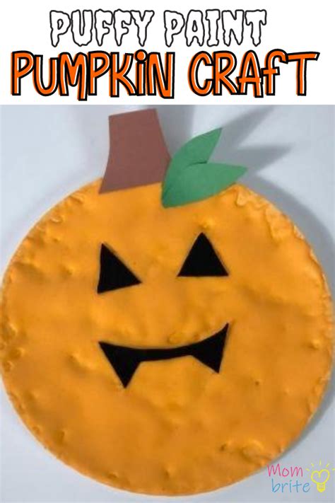 How To Make Puffy Paint Pumpkins Fall Crafts For Kids Pumpkin Crafts