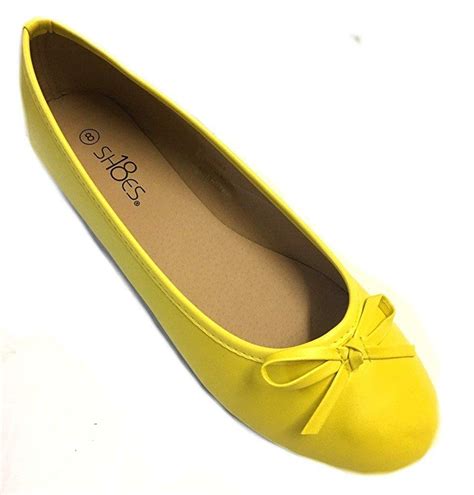 Shoes 18 Womens Ballerina Ballet Flats Shoe 8500 Canary Yellow 9