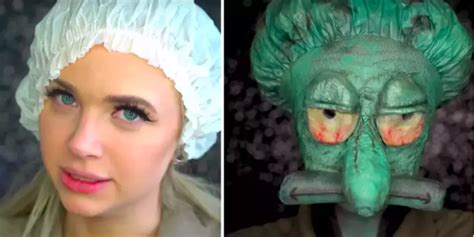 Woman Turns Herself Into Squidward