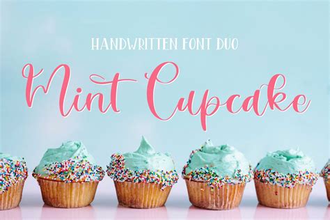 Mint Cupcake Font Duo