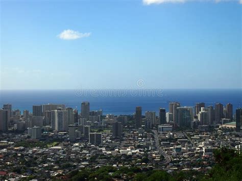 Aerial Of Honolulu Makiki Waikiki Buildings Parks Hotels And