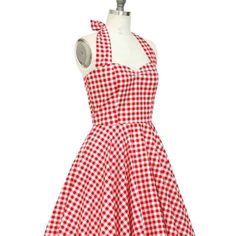 New In Red Gingham Dress Vintage 1950s Dresses Parties Vintage