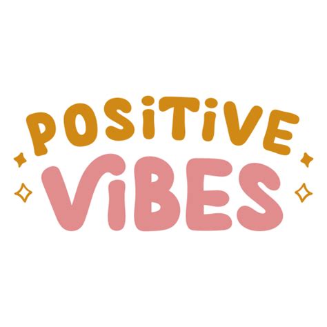 Positive Vibes Lettering Transparent Png And Svg Vector File