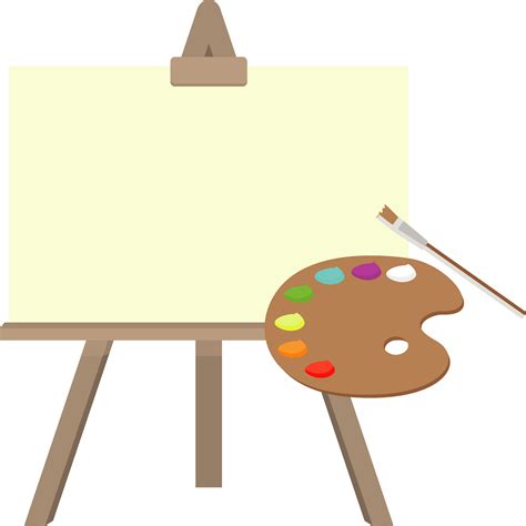 Easel With Canvas Clip Art