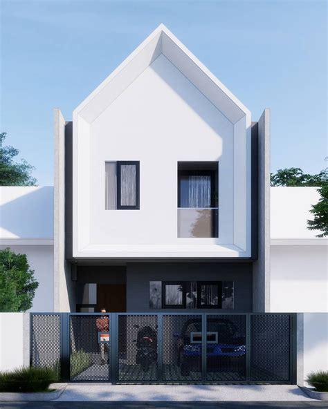 Contoh Rumah Minimalis 2 Lantai Modern Tampak Depan di 2020 | Rumah