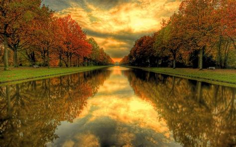 Landscapes Nature Autumn Hdr Photography Rivers Reflections Wallpaper