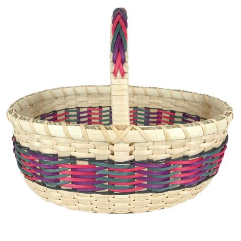 Basket Weaving Pattern Market Basket With Braid Weave Bright