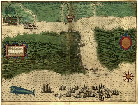Vintage Map Of St Augustine Florida 1589 Drawing By