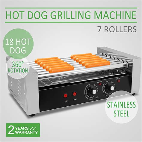 7 Roller 18 Hot Dog Grilling Machine Grilling Cooking Commercial 7 Rows