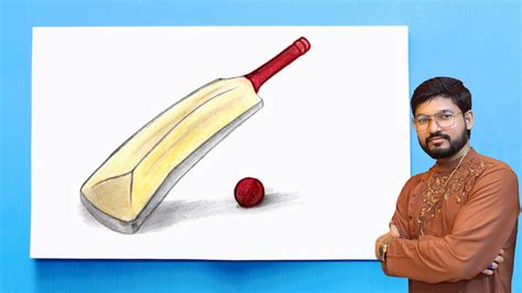Easy Cricket Bat Drawing Youtube