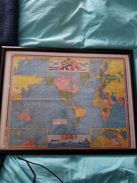 World War Ii Era Map That Has Been In My Childhood Room 4032x3024