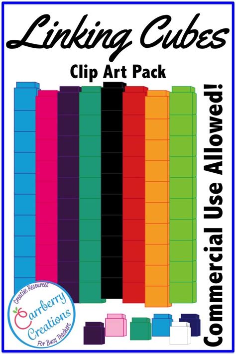 This Bright And Colorful Linking Cubes Clip Pack Contains 64 High
