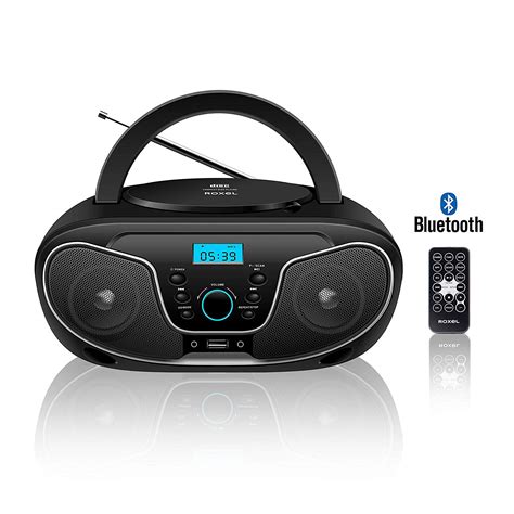 Roxel Rcd S70bt Portable Boombox Cd Player With Bluetooth Remote