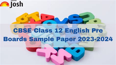 Cbse Class 12 English Pre Board Sample Paper 2024 Download 12th