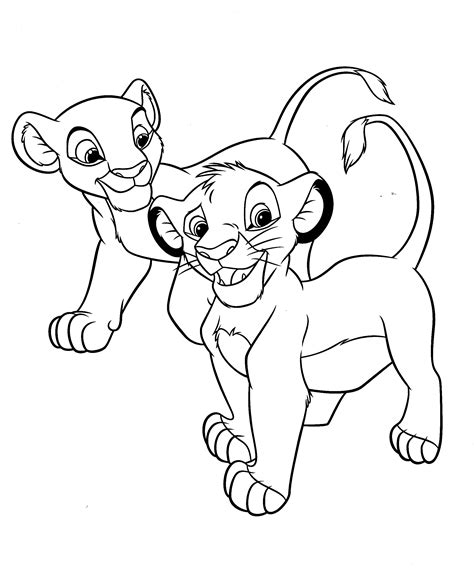 Lion King Coloring Pages Simba And Nala