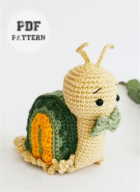 Crochet Snail Freebie Amigurumi PDF Pattern