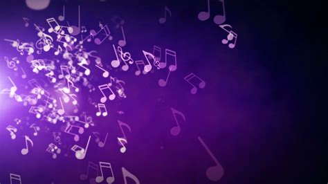 Purple Music Notes Background