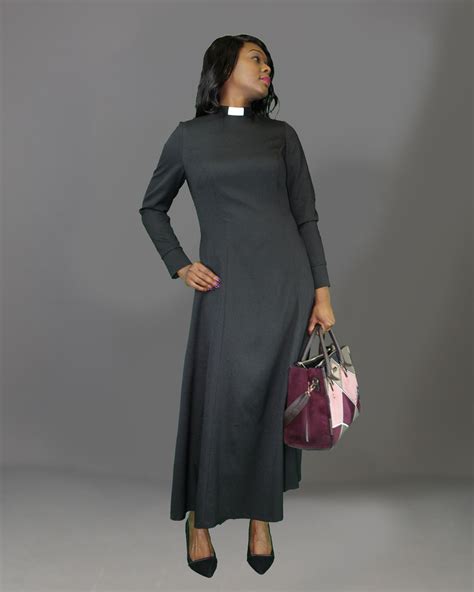 ladies cassock robes style full length clergy dress in black dresses attire women clergy women