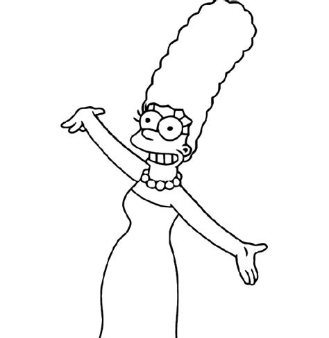 Marge Simpson Para Colorear Y Pintar Colorea Tus Dibujos