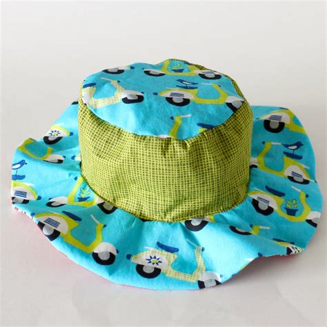 Organic Boys Sun Hat With Wide Brim Scooters And Foxes Etsy