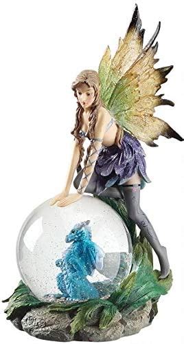 Design Toscano The Fairys Dragon Glass Snow Globe Home
