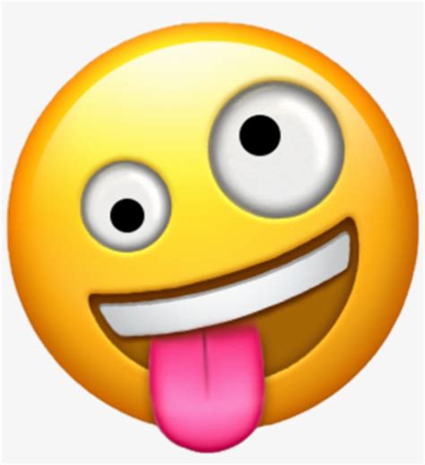 Goofy Silly Lmao Fun Emoji Iphone Crazy Emoji Free Transparent Png