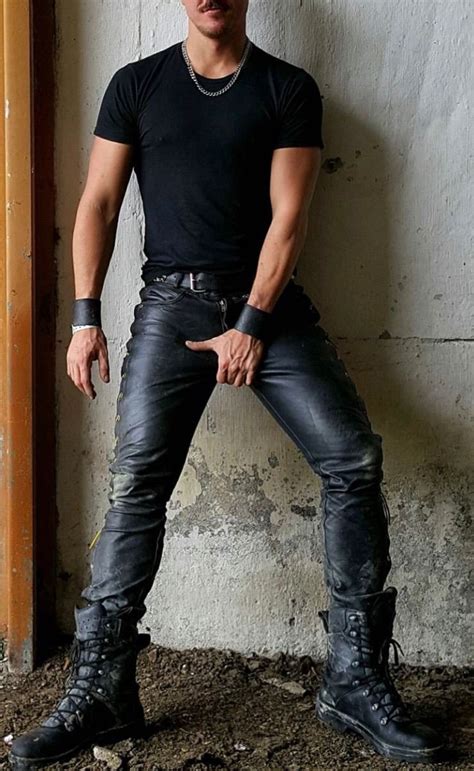Pin On Men In Leather
