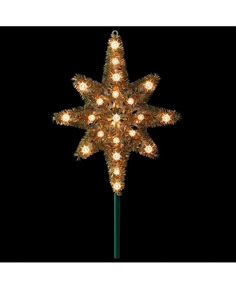Northlight Lighted Gold Tone Star Of Bethlehem Christmas Tree Topper