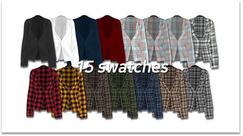 Nuribatsal Female Boyfriend Shirts Sims 4 15 Swatches For