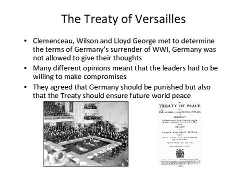 The Treaty Of Versailles Clemenceau Wilson And Lloyd