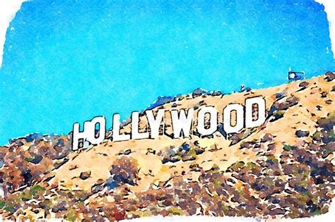 Hollywood Hills Sign Stock Illustrations 131 Hollywood Hills Sign
