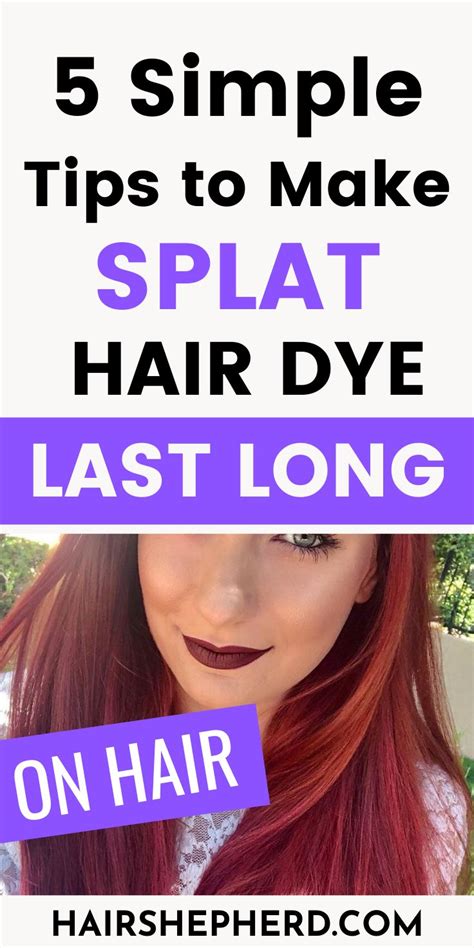 5 Simple Tips To Make Splat Hair Dye Last Longer Splat Hair Dye Dyed
