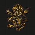 emblema de león de oro 1235216 Vector en Vecteezy