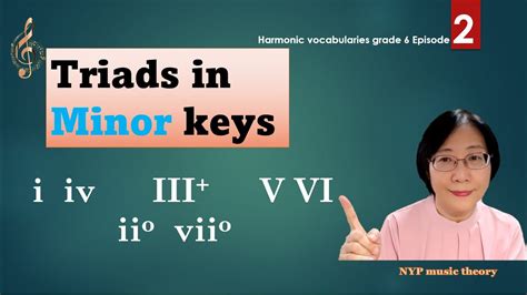 Triads In Minor Keys Music Theory Harmonic Vocabularies Grade 6