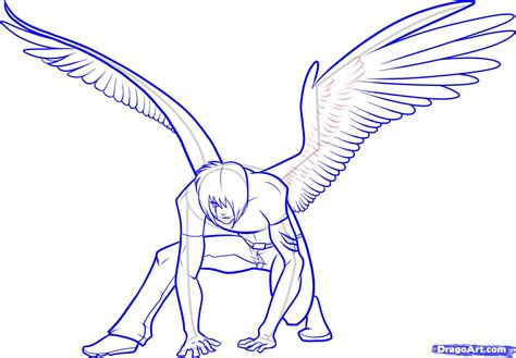Step 16 How To Draw Anime Wings Draw An Anime Angel