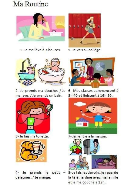 Ma Routine French Kids French Vocabulary French Teaching Resources