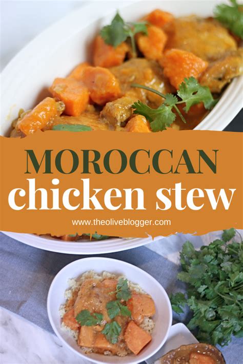 Moroccan chicken and sweet potato stew couscous with almonds. Easy Moroccan Chicken Stew - with Sweet Potatoes and ...
