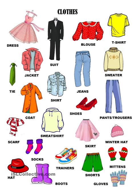 Clothes Accesories And Details 7pages Clothes English Vocabulary