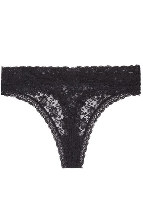 Plus Size Black Lace Thong Sizes 16 To 32 Yours Clothing